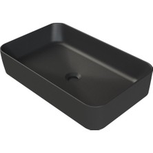 Turkuaz Cerastyle Hera Tezgahüstü Mat Siyah Lavabo 60*38 cm