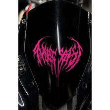 Banxtre Motosiklet Ön Cam ve Kaska Uyumlu Gotik Tribal Sticker