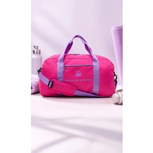 United Colors of Benetton Pembe Unisex Omuz Askılı Seyahat El Valizi 35 Litre Tekstil Malzeme