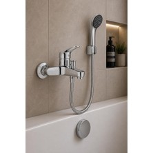 Arsu Kumru Banyo Bataryası Pirinç Krom Banyo Bataryası 01-0001