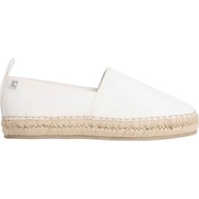 Calvin Klein Calvın Kleın Kadın Marka Logolu Günlük Kullanıma Uygun Beyaz Espadril HW0HW02931 Yad