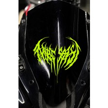 Banxtre Motosiklet Ön Cam ve Kaska Uyumlu Gotik Tribal Sticker