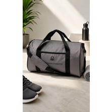 Gri Unisex Omuz Askılı Seyahat El Valizi Spor Çantası