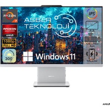 Lenovo Ideacentre 3 27ARR9 Amd Ryzen 7 7735HS 24GB Ddr5 Ram 2tb SSD 27" Fhd WIN11 Pro Kablosuz Klavye ve Mouse  Asbertech