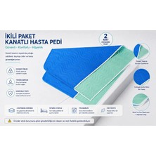 Ata Exclusive Fabrics Abso (2 Li Paket) 4 Katlı Yıkanabilir Emici ve Sıvı Geçirmez Kanatlı Hasta Altı Bezi( 85X90 Cm)