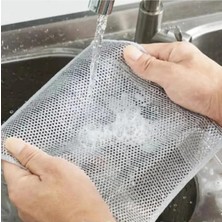 Kitchen Dream 6 Adet Sihirli Inox Paslanmaz Telli Bulaşık Bezi Kir Pas Sökücü Sihirli Temizlik Bezi ve Süngeri