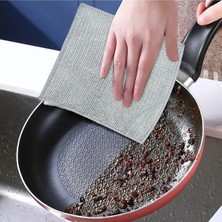 Kitchen Dream 1 Adet Sihirli Inox Paslanmaz Telli Bulaşık Bezi Kir Pas Sökücü Sihirli Temizlik Bezi ve Süngeri