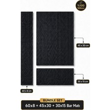 Siliconly 3’lü %100 Silikon Bar Matı Seti | 60X8 + 45X30 + 30X15 cm Kaydırmaz Bar Matı