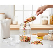 Avcılar Plastik Dörtlü Erzak Küreği Kristal Set , Un, Şeker, Erzak, Bakliyat, Deterjan Küreği, Ölçü Küreği