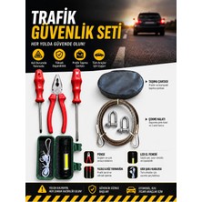 PADRİ Trafik Güvenlik Seti Süper 5 Li ( El Feneri Düz ve Yıldız Tornavida Kombine Pense 7 Ton Çekme Halat)