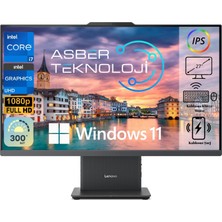 Lenovo Ideacentre Aıo 27IRH9 Intel Core I7-13620H 8gb Ram 1tb SSD 27" Fhd Windows 11 Pro Kablosuz Klavye ve Mouse F0HM00EXTR Asbertech