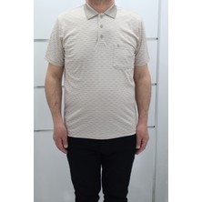 Becces Fistan Store Erkek Desenli Klasik Kesim Rahat Kalıp Tek Cepli Polo Yaka T-Shirt