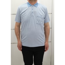 Becces Fistan Store Erkek Desenli Klasik Kesim Rahat Kalıp Tek Cepli Polo Yaka T-Shirt