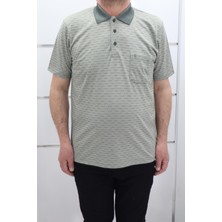 Becces Fistan Store Erkek Desenli Klasik Kesim Rahat Kalıp Tek Cepli Polo Yaka T-Shirt