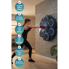 GUNKES Akıllı Boks Eğitim Makinesi - Müzikli - Bluetoothlu Boks Makinesi Eldiven Hediyeli Hoparlörlü