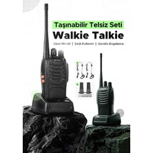 Ensiga Taşınabilir Telsiz Seti Uzun Menzil Şarjlı Gürültü Engelleme Walkie Talkie