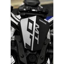 Banxtre Yamaha Mt-07 Için Kafa Siperlik Için Mat Gümüş Renk Sticker Etiket (1 Adet)