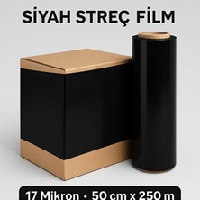 Siyah Streç Film 50 cm x 250 M – 17 Mikron, Opak, El Tipi Paketleme