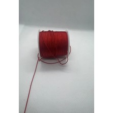 5 Metre - 0.80 mm Bileklik Ipi Kırmızı Renkli Paraşüt Ipi