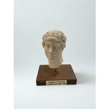 Anatolia Museum Sappho Lesbos Büstü | Antik Yunan Kadın Şair Heykeli Dekoratif