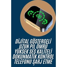 Erdo Ticaret Buğz 2025 Model Bluetooth Kulaklık Telefon Şarj Edebilen Çağrı Cevaplama Dijital Göstergeli