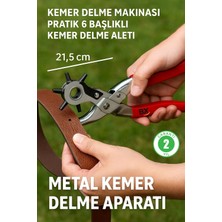 Erdo Ticaret Buğz 6 Farklı Uçlu Kemer Delme Pensesi Deri Kemer ve Kumaş Için Ayarlanabilir Delik Açıcı El Aleti