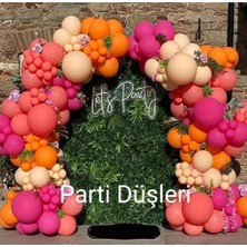 Mercan, Fuşya, Turuncu, Sütlü Kahve Balon Seti