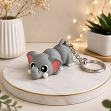 Sevimli Fil Anahtarlık – Hareketli 3D Baskı 🐘