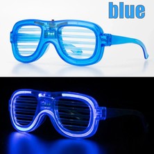 Erdo Ticaret Buğz Mavi LED Işıklı Parti Gözlüğü - Neon 3 Modlu