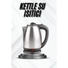 Erdo Ticaret Buğz Kettle Su Isıtıcı C F Priz Uyumlu 220 - 240 V Paslanmaz Çelik Kablolu