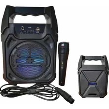 Erdo Ticaret Buğz Karaoke Mikrofonlu Fm Radyolu Bluetooth Hoparlör Yüksek Ses Kaliteli