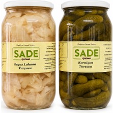 Sade Gurme Lahana ve Kornişon Turşu 2X1000 G. 2\'li Paket