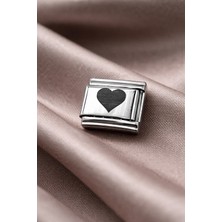 Erdo Ticaret Buğz Çelik Kalp Charm – Parlak Çelik Bileklik Aksesuarı | Sevgi Temalı Modüler Charm