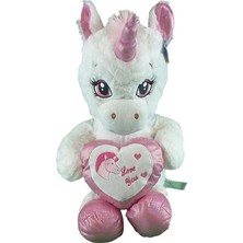Erdo Ticaret Buğz 63019 Peluş 60 cm Kalpli Boynuzlu At