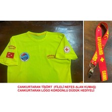 Marten Tssf Logolu Dry Touch File Kumaş Cankurtaran Lıfeguard T-Shirt ve Düdük Set