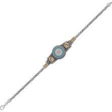 İnnuendo Jewelry 925 Ayar Gümüş Altın Detaylı Hz. Süleyman Mührü Erkek Bileklik
