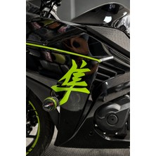 Banxtre Motosiklet Için Neon Sarı Renk Büyük Boy Hayabusa Logoları (Sağ ve Sol Toplam 2 ADET)(30CM Boy)