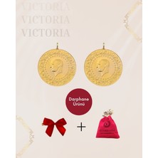 Victoria 2 Adet Yarım Altın -Eski Tarihli  (Kulplu 22 Ayar)