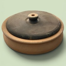 AdenArtpottery Küçük Boy Kapaklı Güveç-Fırın Kabı 28 cm Ateşe Dayanıklı