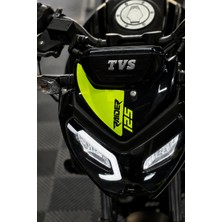 Banxtre Tvs Raider 125 Için Neon Sarı Renk Raider 125 Yazılı Kafa Detay Sticker (1 Adet)