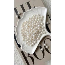 100 Gram - Inci Boncuk - 12 mm Renk : Beyaz
