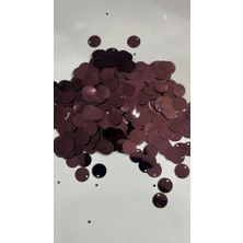 10 Gram Yandan Delikli Güpür Takı Kumaş Süsleme Pulu Plastik Payet Pul Boncuk - Renk : Kahverengi