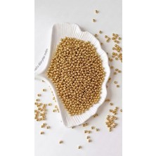 100 Gram - Inci Boncuk - 6 mm Renk : Gold