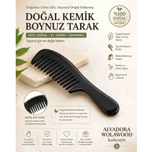 Wolawood Doğal El Yapımı Boynuz Tarak – Antistatik Geniş Dişli %100 Natural Kemik Tarak | Saç Açıcı Profesyonel Masaj Etkili Saç Bakım Tarağı