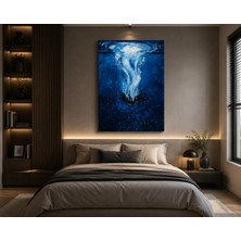 Othello Art Derin Mavi Soyut Sanat Kanvas Tablo – Modern Salon ve Yatak Odası Duvar Dekoru