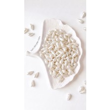 25 Adet 9X20 mm Krem Renk Plastik Kırışık Damla Model Inci Boncuk Çanta Takı Aksesuar Boncuğu