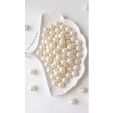 100 Gram - Inci Boncuk - 14 mm Renk : Krem