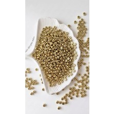 Metalik Altın Harf Boncuk Gold Yassı Yuvarlak Harf Boncuğu Isim Boncuğu 25 Gram (170-180 Adet) Takı Boncuğu
