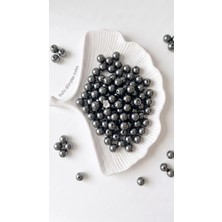 100 Gram - Inci Boncuk - 12 mm Renk : Metalik Siyah