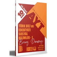 Benim Hocam Yayınları Benim Hocam Ayt Türk Dili ve Edebiyatı Sosyal Bilimler - 1 Çek Kopar 10'lu Branş Denemesi